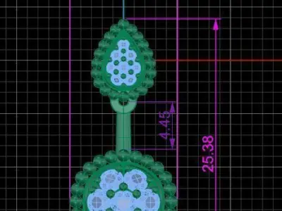 pear earring jewelry 3D print model