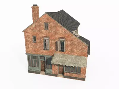 17th century town shops 3D model
