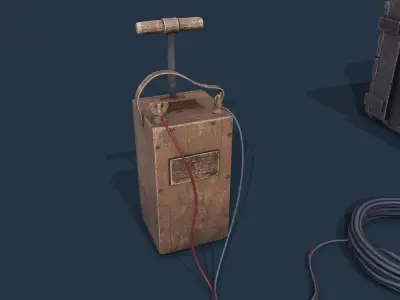 Dynamite Box Blaster Low-poly 3D model