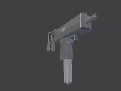 MAC 10 Subfusil Low Poly Free low-poly 3D model