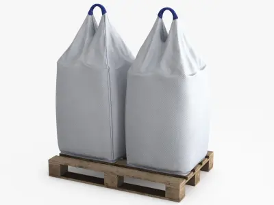 Bulk Bag Low-poly 3D model