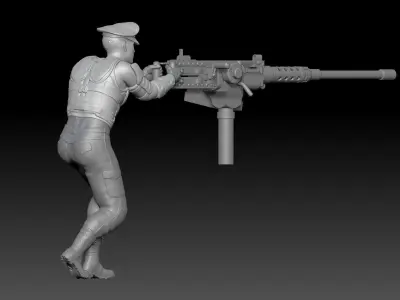 APOCALYPSE CAPTAIN MECHA MILITARY 1 3D print model