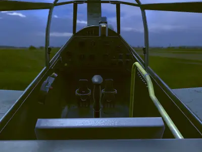Messerschmitt Bf109A PBR low-poly game ready Low-poly 3D model