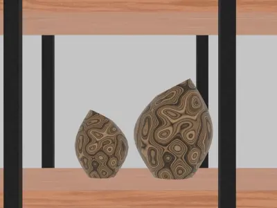 3d wall shelf Free low-poly 3D model