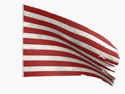 Stars and Stripes US Flags Collection 3D Model Pack