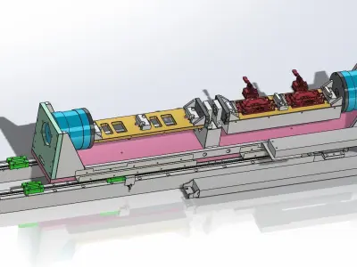 Double work position platform 3D model