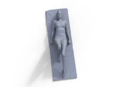 Figure Agi lying for ship model 3D print model