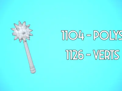 MACE CARTOON STYLIZED Low-poly 3D model