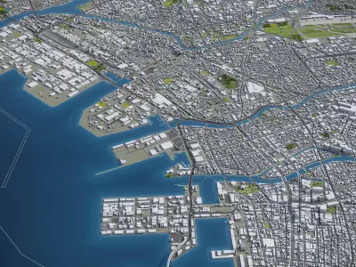 Fukuoka - Kitakyushu 3D Model Pack purchase