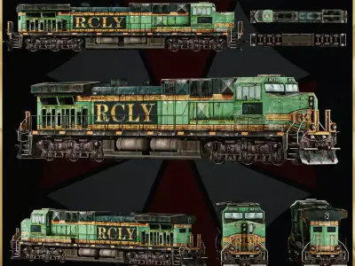 RE OPERATION RACCOON CITY TRAIN - 3D ASSET  Low-poly 3D model