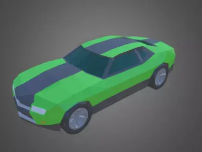 low poly car Free low-poly 3D model V1