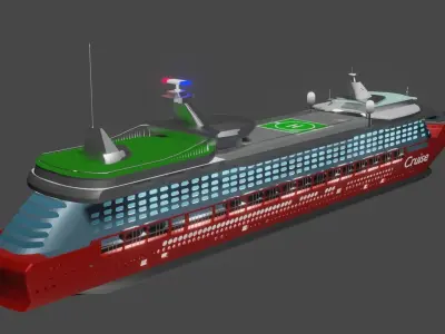 Cruiser  Ship 3d Model 3D model 3D model purchase