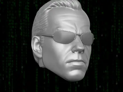 Agent Smith - Matrix 3D printables for action figures 3D print model