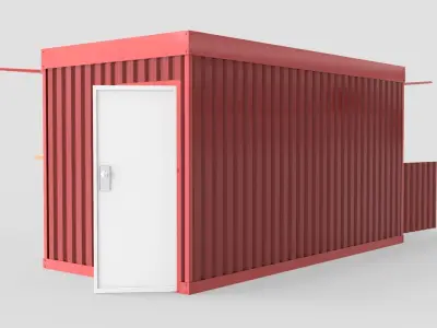 Large Container Kiosk 3D model