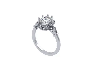 Art-Deco-Ring 3D print model order