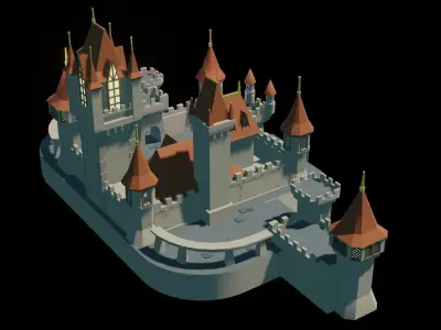Cartoon Castle 3D model