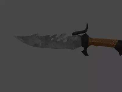 Low Poly Knife Free low-poly 3D model