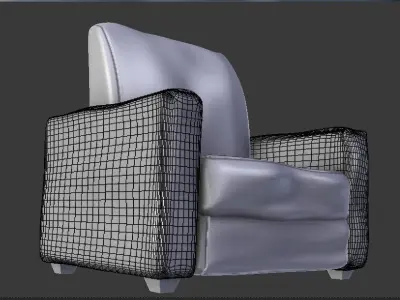 Green Arm Chair Cozy 3D model