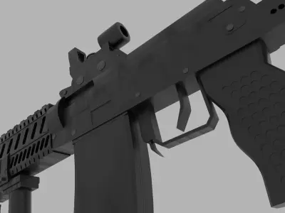 Ak gun modified Free low-poly 3D model
