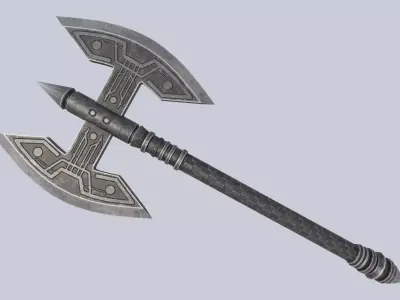 Fantasy axe Low-poly 3D model purchase