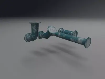 Pipe Set - Waterpipes - Construction Pipes Low-poly 3D model