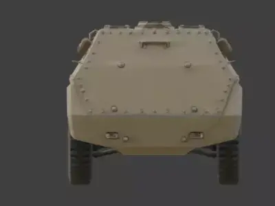 WWII Armored Recon Car 3D  Low-poly 3D model