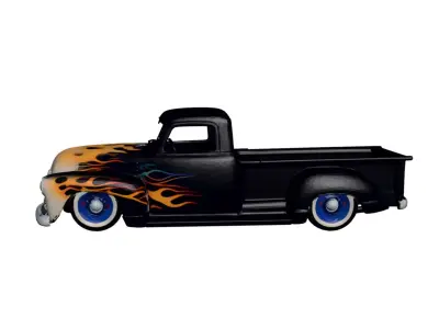 1950 Modified Pickup Truck 3D Model Custom Retro Utility Vehicle 3D model