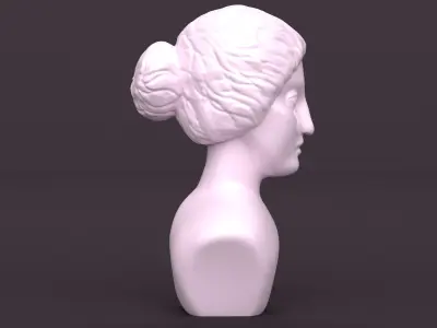 3D antique statue of a female head  3D model