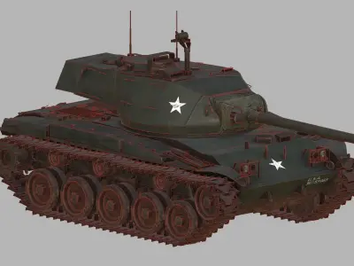 M41 Light Tank Low-poly 3D model