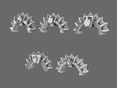 Dragon Knights Dragon Scale Crests 3D print model