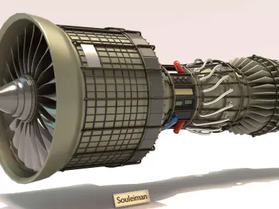 Jet Engine Concept 01 3D model