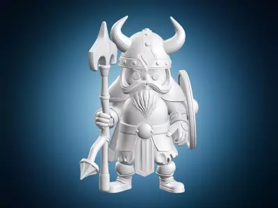Viking Warrior Miniature 3D print model