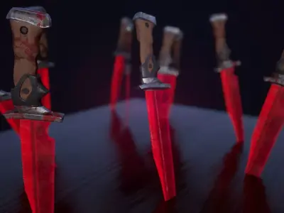 Knife V1 Low-poly 3D model