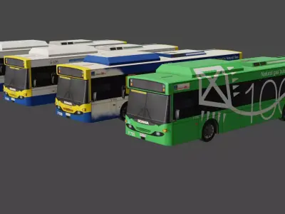 4 bus model 3D model