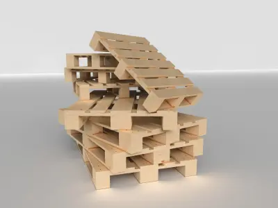 WOODEN PALLET 3D model purchase