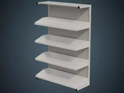 Medical Shelf 1 Basic Low-poly 3D model