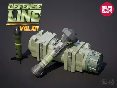 Defense Line Vol1 - Missile Mayhem Low-poly 3D model