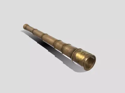 Antique Spyglass Low-poly 3D model