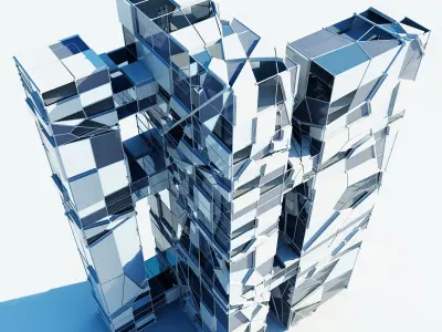 Futuristic Skyscraper 3 3D model buy