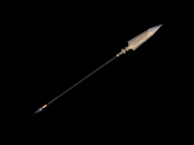 Essential Spear Low-poly 3D model
