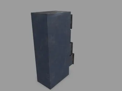 Cabinet concrete block Low-poly 3D model