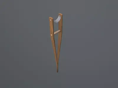 Crutches Low-poly 3D model