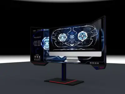 sci fi monitor 3D model