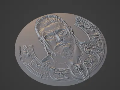 Ragnar Lothbrok Medallion 3D print model