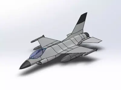 f 16 fighter jet 3D model