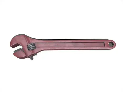 Old Wrench Free low-poly 3D model