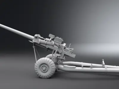 L118 105mm Light Artillery scale model 3D print model