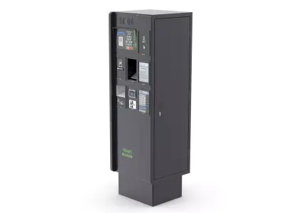 Parking Ticket Reader Low-poly 3D model