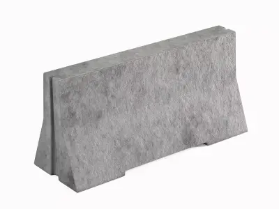 Concrete Barrier B 01  Low-poly 3D model