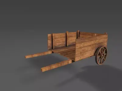 Medieval cart Free low-poly 3D model purchase